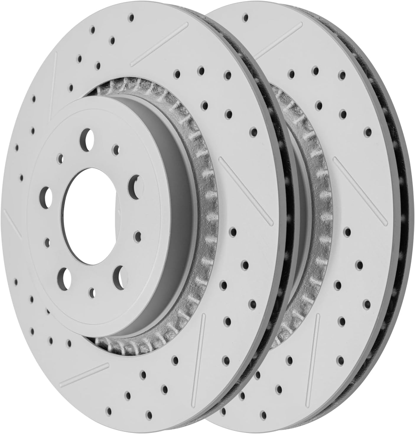 Rear Drilled and Slotted Disc Brake Rotors for Volvo XC90 2003-2014