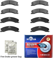 Front & Rear Brakes Rotors Brake Pads Kit for SILVERADO 2500 HD,3500 HD,SUBURBAN 3500 HD,GMC SIERRA 2500 HD,SIERRA 3500HD-Premium Drilled and Slotted ROTORS, ASE Certified Mechanic Reviewed!
