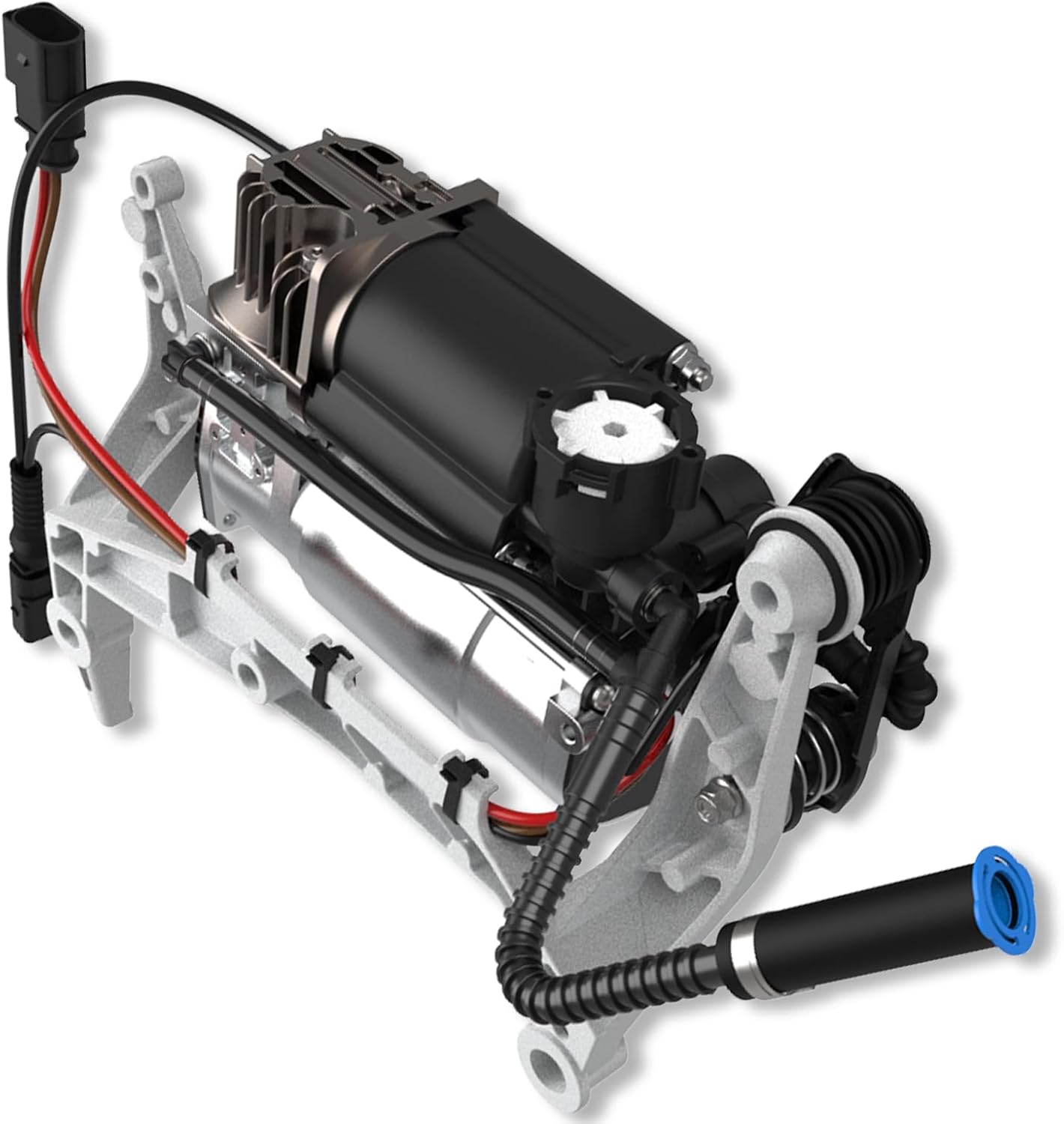 Air Suspension Compressor for Air Ride Pump for Audi Q7 2007 2008 2009 2010 2011 2012 2013 2014 2015, for Porsche Cayenne 2003-2010, for Volkswagen Touareg 2004 2005 2006-2010 with bracket