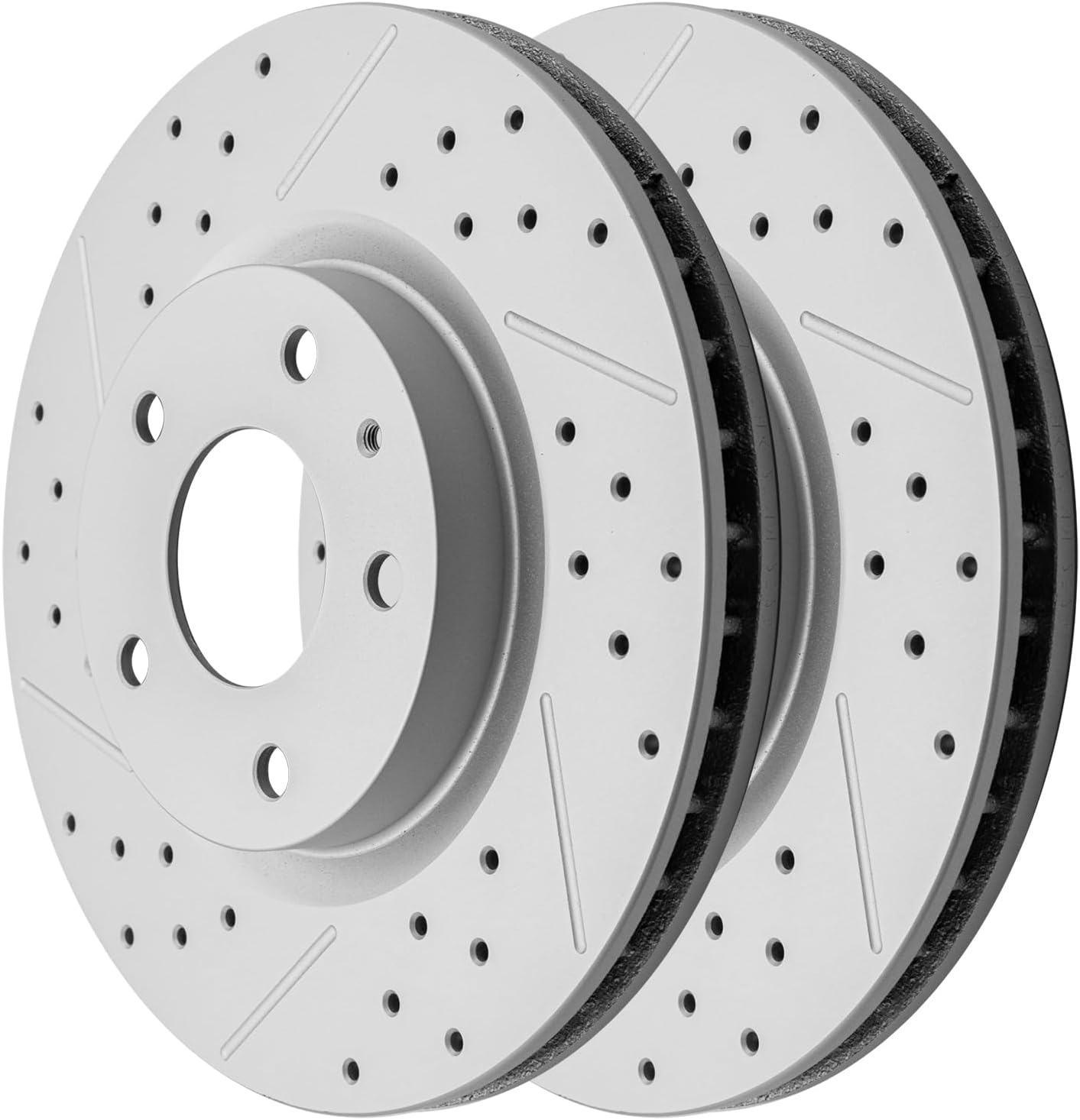Front Drilled and Slotted Disc Brake Rotors for MAZDA 3 2019-2025 AWD/CX-30 2020-2022