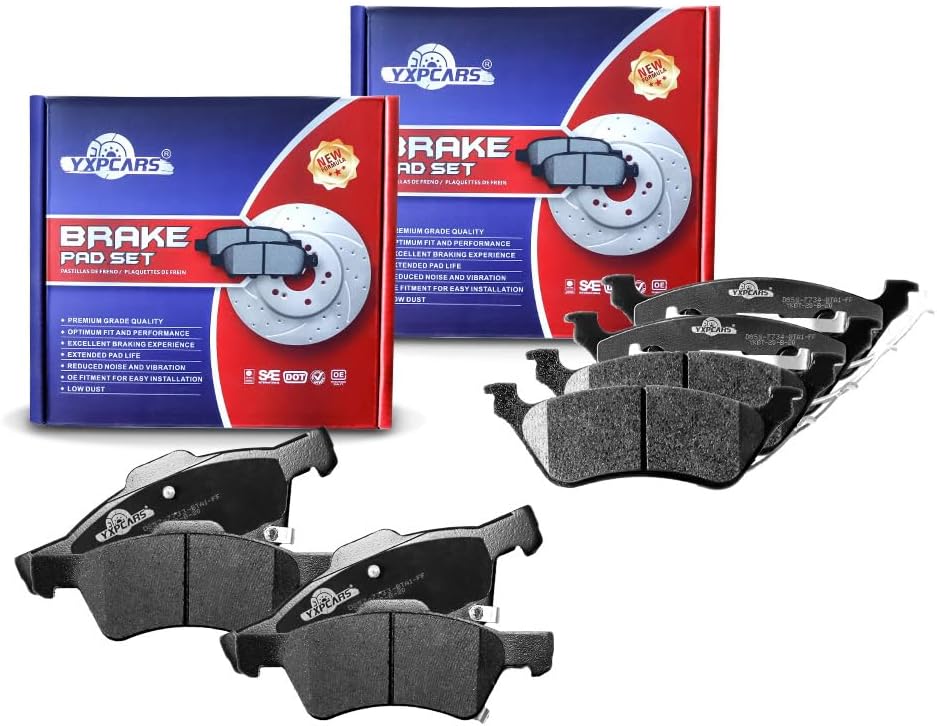 Brake Replacement for 2001 2002 2003 2004 2005 2006 2007 CHRYSLER TOWN & COUNTRY CARAVAN GRAND CARAVAN Brake Pads Are Right Dimensions by DOT Certified Mechanic Reviewed!