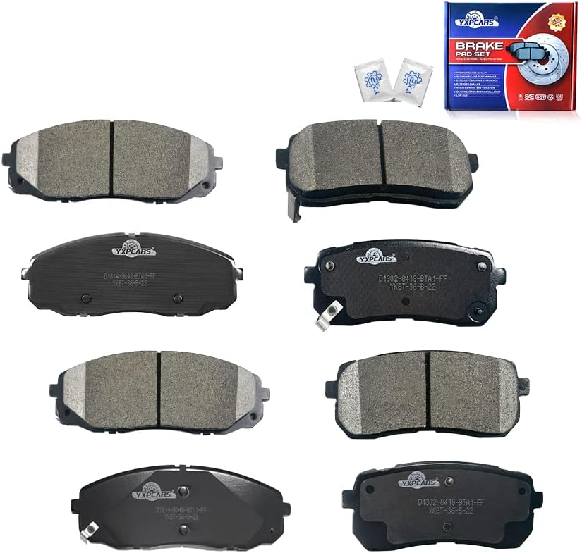 Brake Pads For Kia Sedona 2015/2016/2017/2018/2019 Brake Kits (‎Front,Rear/D1814,D1302)