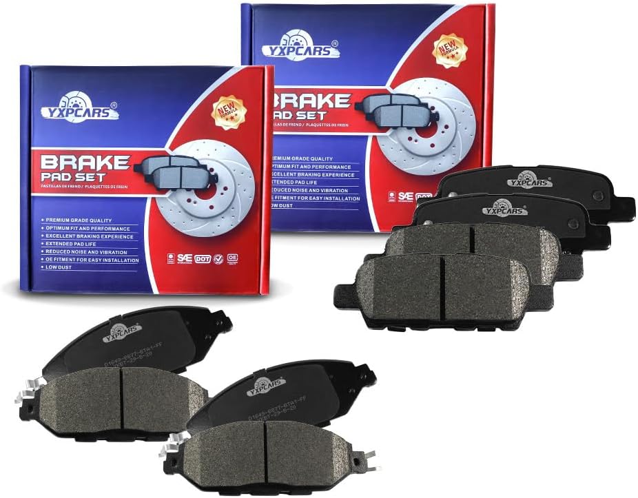 Vehicle Brake Pad for 2013 2014 2015 2016 2017 2018 2019 Pathfinder Murano Infiniti QX60 2013 Infiniti JX35 Brake Pads Are Works Great,Right Dimensions by DOT Certified Mechanic Reviewed!
