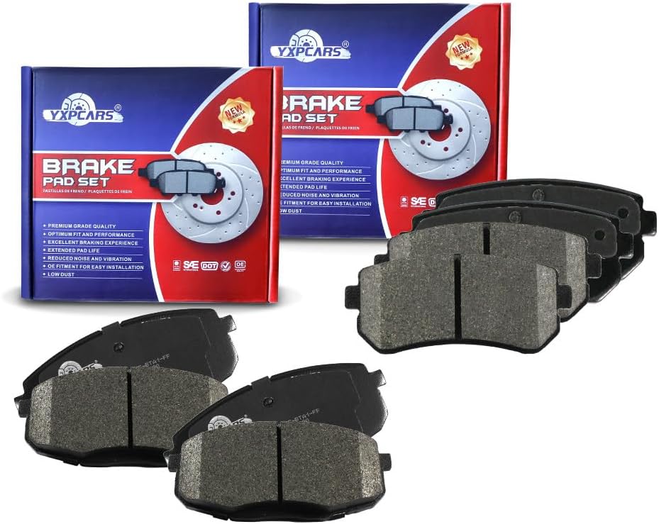 Vehicle Brake Pad for Elantra Hatchback 2009 2010,Elantra (2.0L) 2011 2012,Kia Forte 2010 2011 2012 2013 Brake Pads Are Works Great,Right Dimensions by DOT Certified Mechanic Reviewed!
