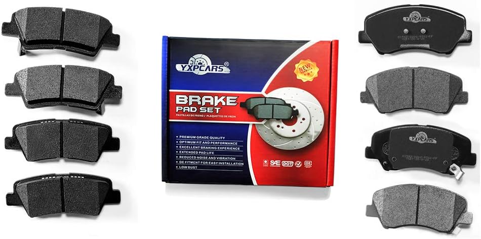 Front and Rear Brake Pads for HYUNDAI ACCENT 2012/2013/2014/2015/2016/2017/RIO 2012-2017 All Models