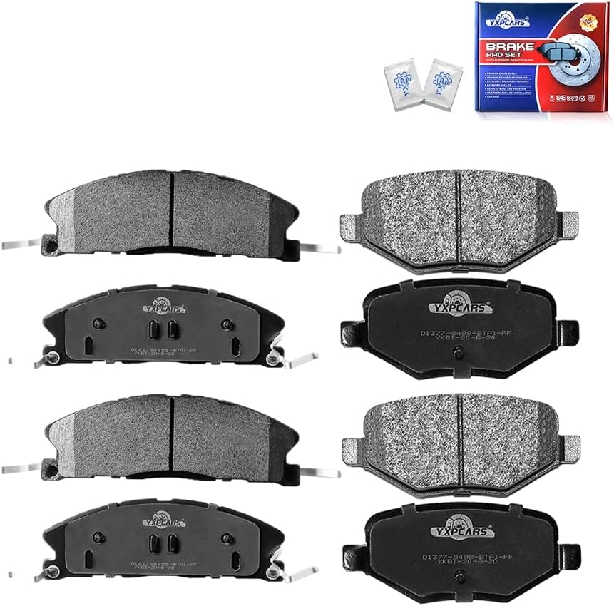 Brake Pads For Ford Explorer;Flex;Taurus;Police Interceptor Sedan 2013-2019,Utlity 2013-2018,Special Sedan 2014-2018,Lincoln MKS 2013-2016,MKT 2013-2019 Brake Kits (‎Front,Rear/D1611,D1377)
