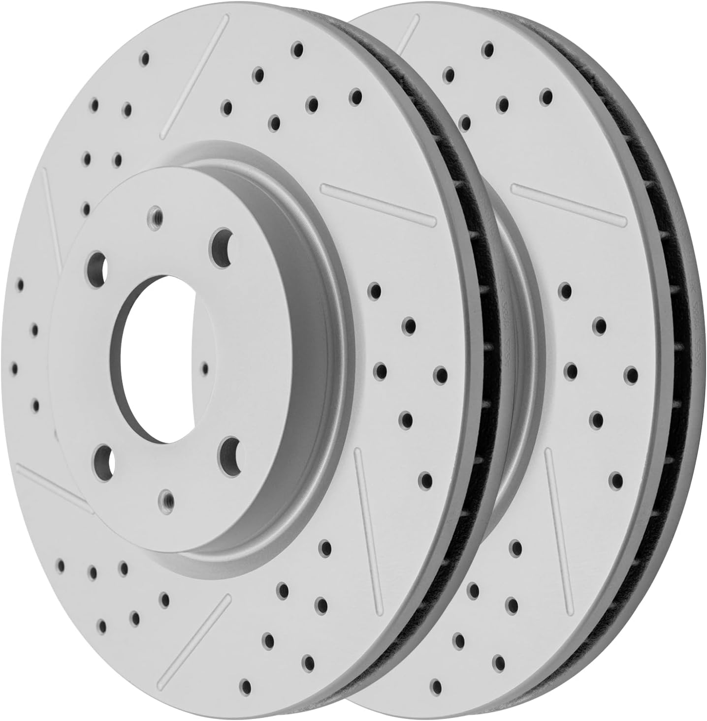 Front Drilled and Slotted Disc Brake Rotors for Ford Focus 2008-2011
