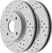 Front Drilled and Slotted Disc Brake Rotors for Ford Focus 2008-2011