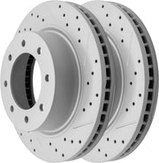 Front Drilled and Slotted Disc Brake Rotors for Nissan Nv1500 Nv2500 Nv3500 2012-2021