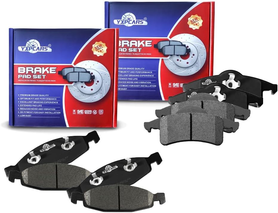 Vehicle Brake Pad for 1999 2000 2001 2002 Jeep Grand Cherokee Brake Pads Are Works Great,Right Dimensions by DOT Certified Mechanic Reviewed!