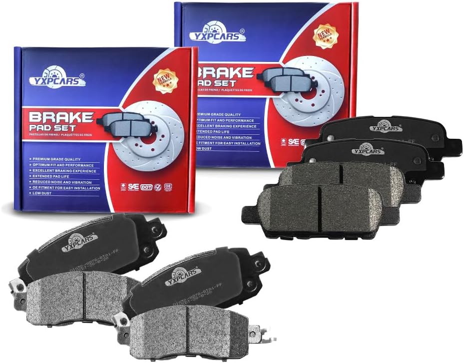 Vehicle Brake Pad for 2013 2014 2015 2016 2017 2018 Altima Brake Pads Are Works Great,Right Dimensions by DOT Certified Mechanic Reviewed!
