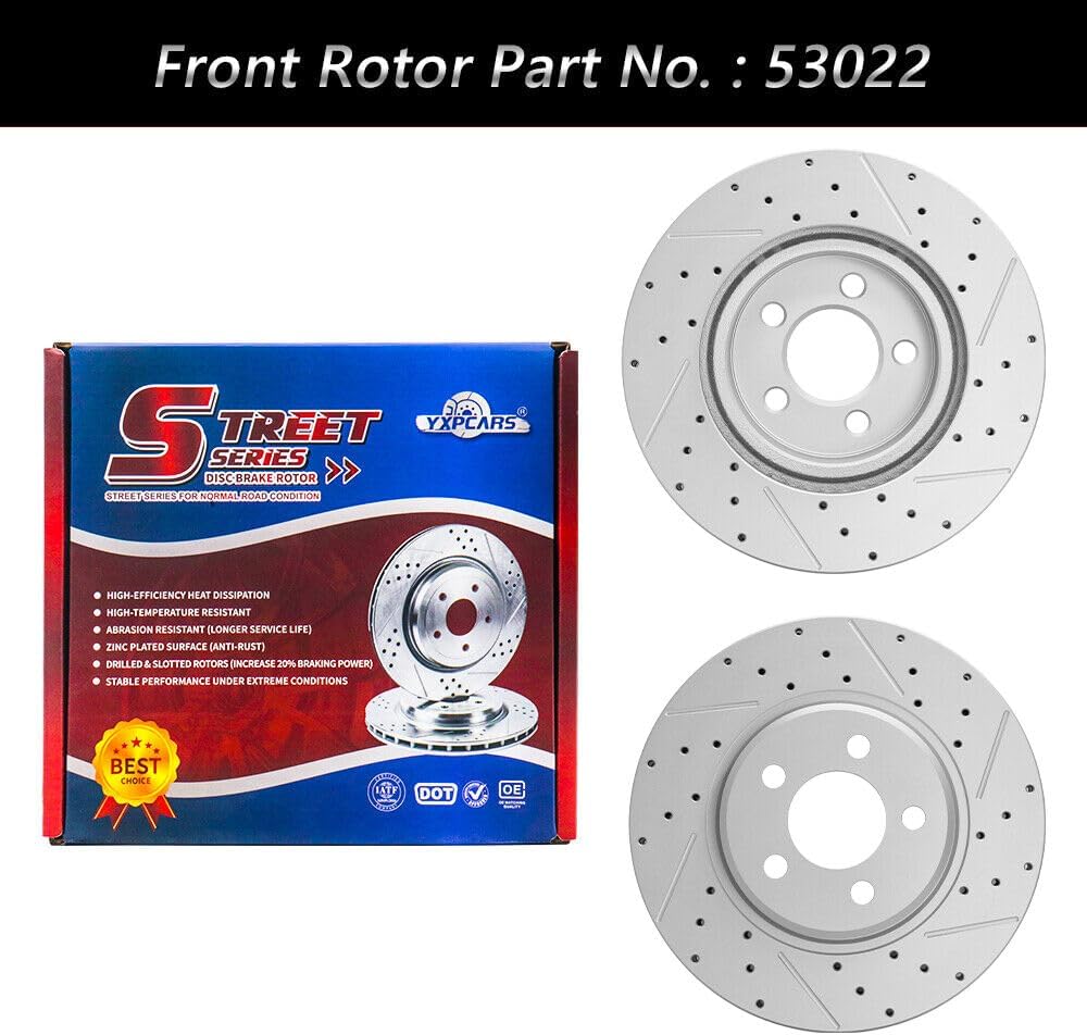 Brakes Rotors/Brake Pads for DODGE CHALLENGER,DODGE CHARGER,DODGE MAGNU-Premium Drilled and Slotted ROTORS, ASE Certified Mechanic Reviewed!