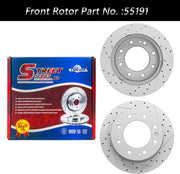 Front & Rear Brakes Rotors Brake Pads Kit for SILVERADO 2500 HD,3500 HD,SUBURBAN 3500 HD,GMC SIERRA 2500 HD,SIERRA 3500HD-Premium Drilled and Slotted ROTORS, ASE Certified Mechanic Reviewed!