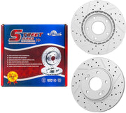 Front Brakes Rotors Brake Pads Kit for KIA SOUL 2014,2015,2016-Premium Drilled and Slotted ROTORS, ASE Certified Mechanic Reviewed!