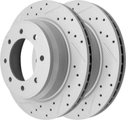 Rear Drilled and Slotted Disc Brake Rotors Replacement for Nissan Nv1500 Nv2500 Nv3500 2012 2013 2014 2015 2016 2017 2018 2019 2020 2021