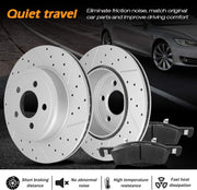 Front Brake Rotors Brake Pads and Replacement for HYUNDAI SONATA 2011-2015,KIA OPTIMA 2011-2016-Premium Drilled and Slotted ROTORS 11.81 inch (300mm) by DOT Certified Mechanic Reviewed!