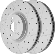 Front Drilled and Slotted Disc Brake Rotors Replacement for LEXUS GS200T GS300 GS350 GS450H GS460 IS200T IS300 IS350 RC200T RC300 RC350