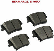 Brake Pads for CHRYSLER 300 2005-2018 AWD V6/DODGE CHARGER 2006-2018 AWD/DODGE MAGNUM 2005-2008 (Front & Rear D1058+D1057)