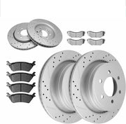Brakes Rotors Brake Pads for INFINITI EX35,EX37,G25,G35,G37,M35,M45,Q40,QX50,350Z,370Z-(12.60 inch/12.13 inch), ASE Certified Mechanic Reviewed!(DIY Brake Spare Parts for Your Brake Kits)