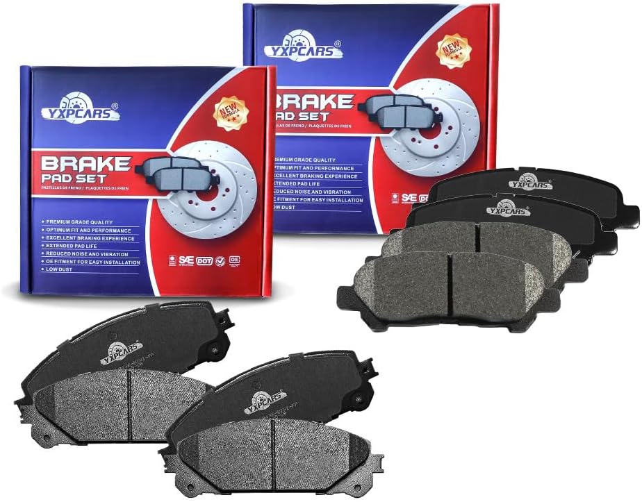 Vehicle Brake Pad for 2008 2009 2010 2011 2012 2013 HIGHLANDER,2014 HIGHLANDER Hybrid Brake Pads Are Works Great,Right Dimensions by DOT Certified Mechanic Reviewed!