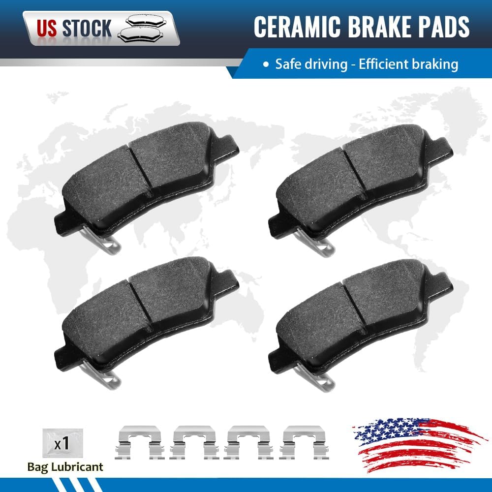 Rear Brake Rotor Brake Pads and Replacement for Kia Optima,Hyundai Azera,Hyundai Sonata-Drilled and Slotted ROTORS KITS 11.14 in / 283 mm by DOT Certified Mechanic Reviewed!