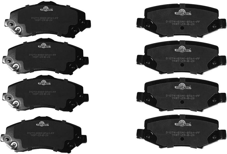 Front & Rear Ceramic Brake Pads D1273,D1274 for JEEP WRANGLER 2007/2008/2009/2010/2011/2012/2013/2014/2015/2016/2017 All Models