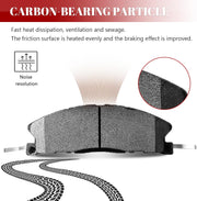 Ceramic Disc Brake Pads Set Front for Ford Police Interceptor Sedan Utility 2013-2019/ Special Service Police Sedan 2014-2017/ Taurus 2013 2014 2015 2016 2017 2018 2019 Sho, for Lincoln Mks 2013-2016