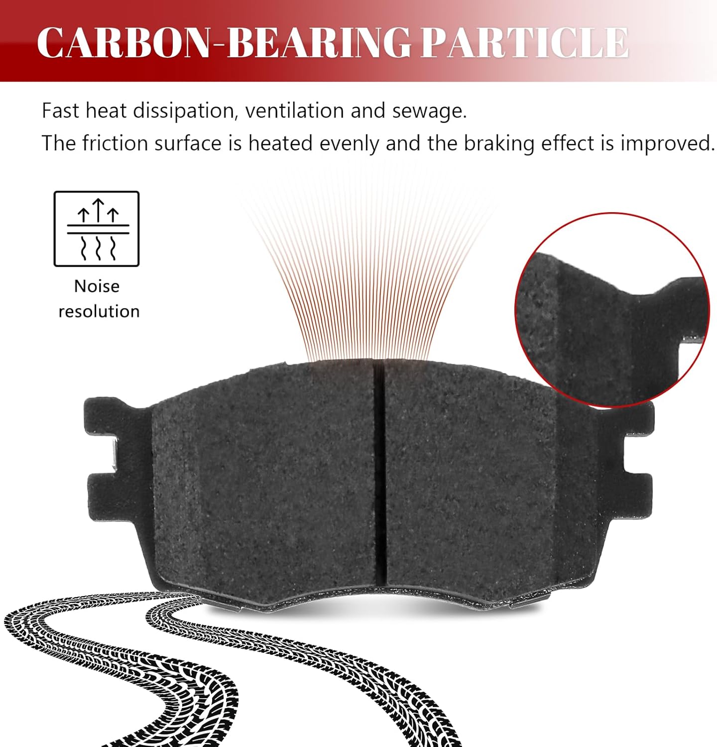 Ceramic Disc Brake Pads Set Front and Rear Replacement for Hyundai Accent 2011