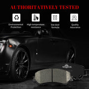 Front and Rear Ceramic Disc Brake Pads Set for Nissan Rogue S, Sl, Sv with 2.5L Gas 2018-2019/ Rogue 2 Row Seating 2014 2015 2016 2017/ Rogue Sport Manual 2019/ Rogue Sport 2017-2018