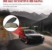 Ceramic Disc Brake Pads Set Front and Rear for Ford F-250 Super Duty 2008-2009 Rwd/F-350 Super Duty 2009-2010 With Single Rear Wheels/F-350 Super Duty 2012 With Dual Rear Wheels