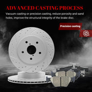 Front & Rear Drilled Slotted Rotors and Ceramic Disc Brake Pads Kit for Subaru Legacy Outback 2020 2021 2022