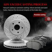 Ceramic Front Brakes Pad and Rotors Drilled Slotted Vented Replacement Disc Brake Kits for Lexus Es300 2002-2003, for Toyota Sienna 2004-2010/ Solara 2004-2008/ Avalon 2005-2007/ Camry 2005-2006