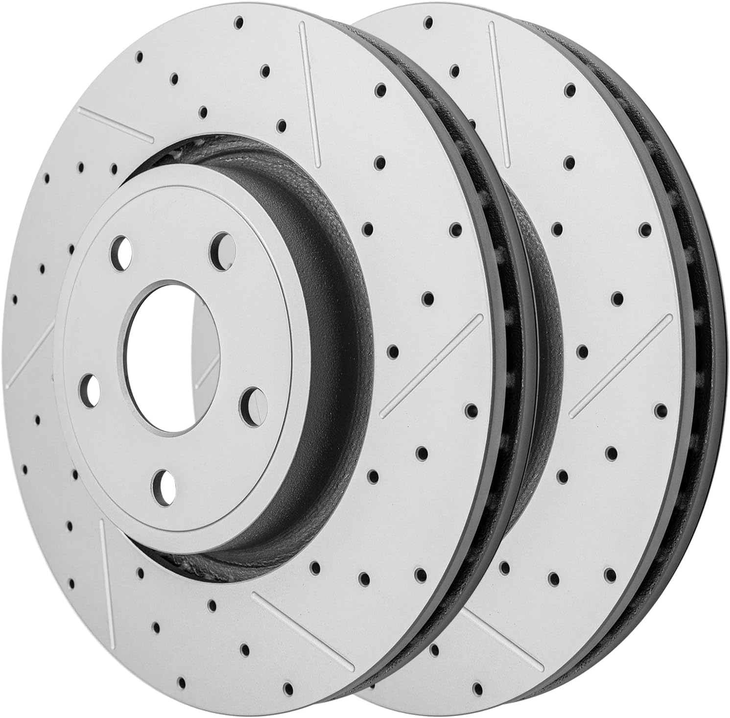 Front Drilled and Slotted Disc Brake Rotors Replacement for Dodge Durango, for Jeep Grand Cherokee Wk