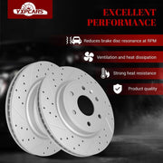 Ceramic Front Brakes Pad and Rotors Drilled Slotted Vented Replacement Disc Brake Kits for Saturn Outlook 2007 2008 2009 2010, for Gmc Acadia Limited 2017/ Acadia 2007-2011 2012 2013 2014 2015 2016