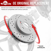 Front Drilled and Slotted Disc Brake Rotors Replacement for Toyota Prius 2016-2022/ Prius Awd-E 2019-2022/ Prius Prime 2017 2018 2019/ Corolla 2020 2021 2022 1.8L L4 (255.0 mm)