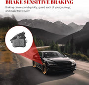 Ceramic Disc Brake Pads Set Front and Rear Replacement for Honda Accord 2003 2004 2005 2006 2007 4 Cylinder with 4-Wheel Disc Brakes