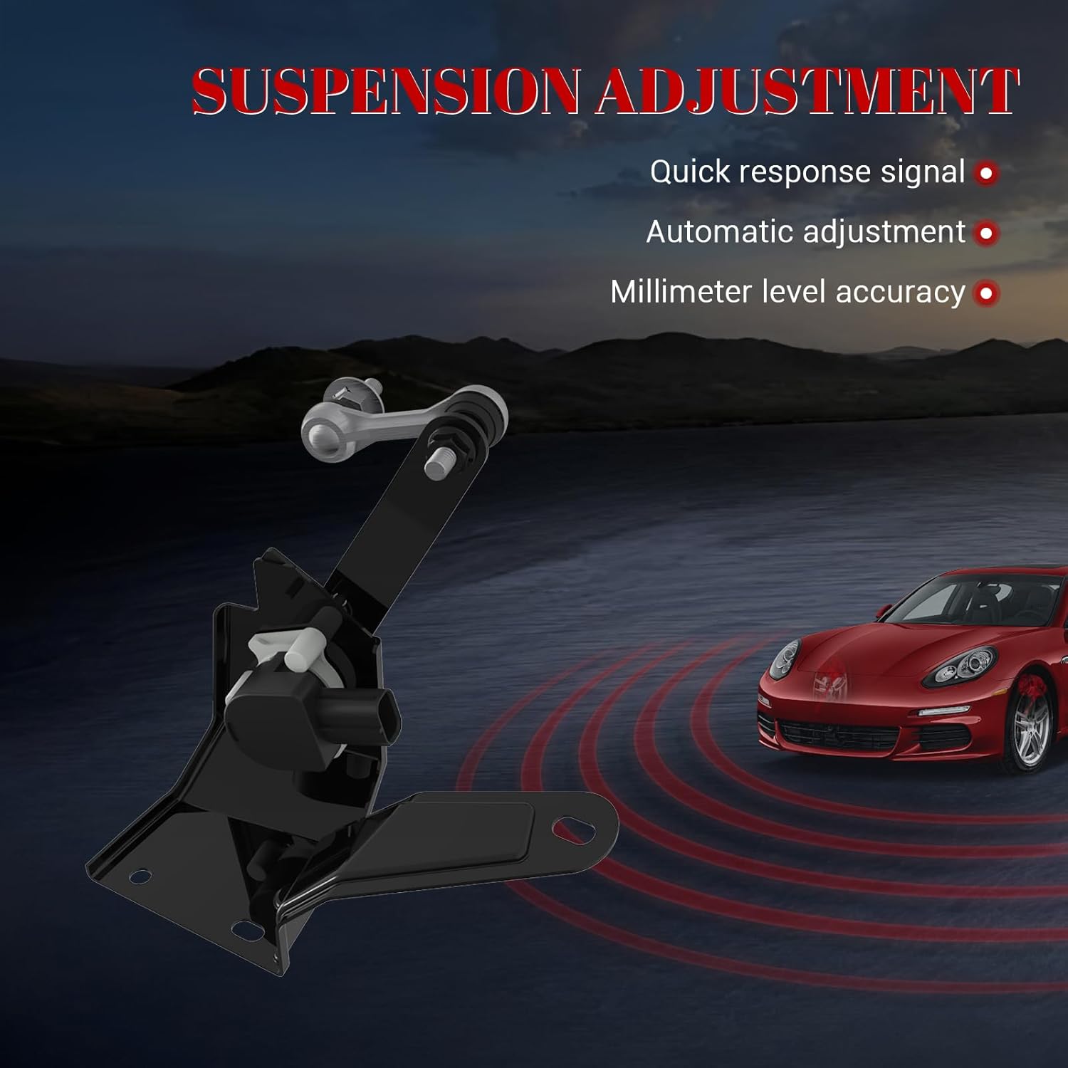 Air Suspension Rear Height Sensors, Ride Headlight Level Sensor for Lexus GS300 2006/ GS350 GS450h 2007-2011/ GS430 2006-2007/ GS460 2008-2011/ is F 2008-2014/ IS250 IS350 2006-2015 Parts# 8940830130