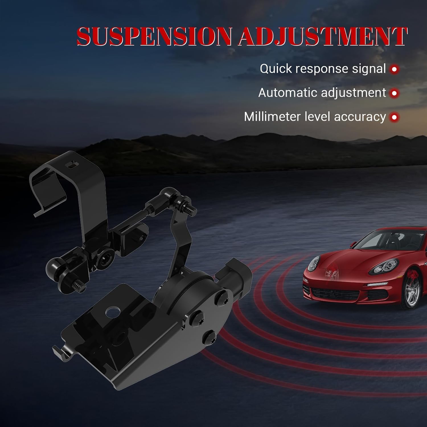 Air Suspension Rear Left Height Sensors, Ride Headlight Level Sensor for Cadillac Escalade ESV 2015-2020, for Chevy Silverado 1500 Suburban Tahoe 2015-2020, for GMC Yukon XL Sierra 1500