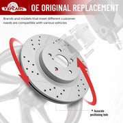 Front Drilled and Slotted Disc Brake Rotors Replacement for Subaru Crosstrek 2018 2019 2020 2021 2022 2023/ Impreza 2017-2023 With 293.0 mm