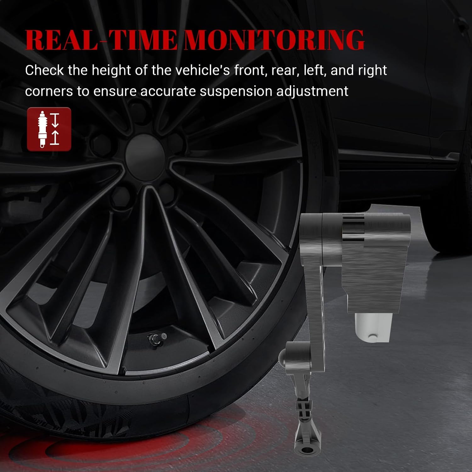 Air Suspension Front Height Sensors, Ride Headlight Level Sensor for Land Rover Range Rover Sport L320 2010 2011 2012 2013 V8 5.0L Parts# LR014585