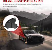 Ceramic Disc Brake Pads Set Front and Rear Replacement for Jeep Liberty 2003 2004 2005 2006 2007