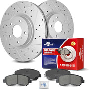 Ceramic Front Brakes Pad and Rotors Drilled Slotted Vented Replacement Disc Brake Kits for Nissan Maxima 2009 2010 2011 2012 2013 2014 2016 2017 2018 2019 2020