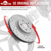 Front Drilled and Slotted Disc Brake Rotors Replacement for Subaru Legacy Outback 2020 2021 2022 2023/ Crosstrek 2024/ Forester 2019-2021/ Wrx 2022