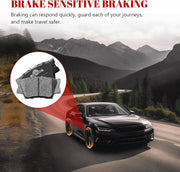 Front and Rear Ceramic Disc Brake Pads Set Replacement for 2010 2011 2012 Lexus Hs250h 2013-2018 Rav4 Le 2006-2012 Rav4 2.4L & 2.5L Engines Without 3rd Row Seats