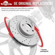 Front Drilled and Slotted Disc Brake Rotors Replacement for Mercedes-Benz Cls500 2006-2009/ Cls550 2007 2008 2009 2010 2011/ Glk350 2010 2011 2012 2013 2014 2015/ Glk250 2013-2015