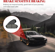 Ceramic Disc Brake Pads Set Front Replacement for Jeep Cherokee 2016 2017 2018 2019 2020 2021 2022 with Dual Piston Calipers/Cherokee 2023