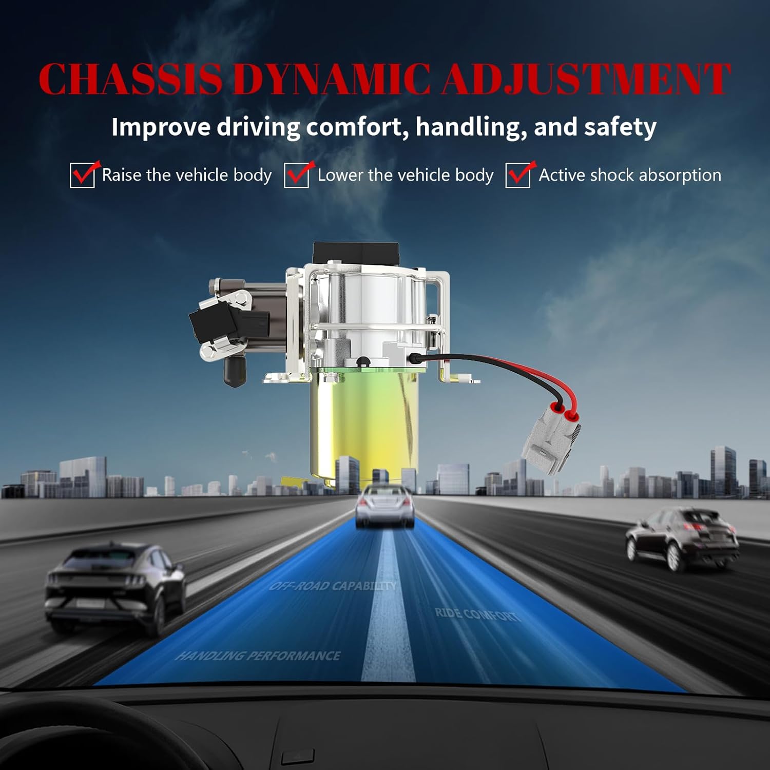 Air Suspension Compressor for Air Ride Pump, for Lexus RX300 2000 2001 2002 2003 V6 3.0L/ RX330 2004 2005 2006 V6 3.3L/ RX350 2007-2008 V6 3.5L without dryer Parts# 4891048010