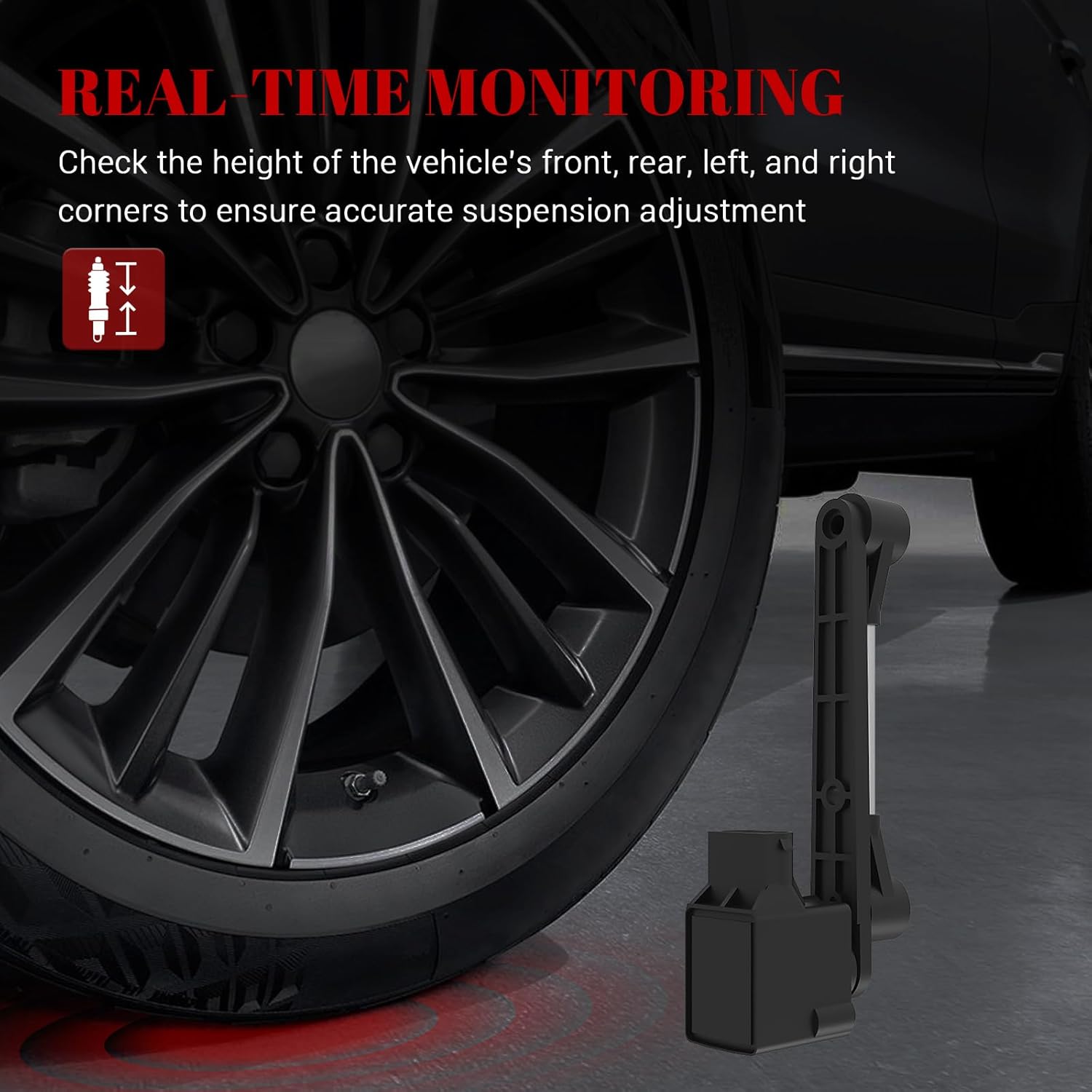 Air Suspension Rear Height Sensors, Ride Headlight Level Sensor for Land Rover Discovery 1999 2000 2001 2002 2003 2004/ Range Rover 2003-2005 Parts# RQH100030