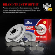 Ceramic Rear Brakes Pad and Rotors Drilled Slotted Vented Replacement Disc Brake Kits for Ford Expedition 2007 2017, for Lincoln Navigator 2007 2008 2009 2010 2011 2012 2013 2014 2015 2016 2017