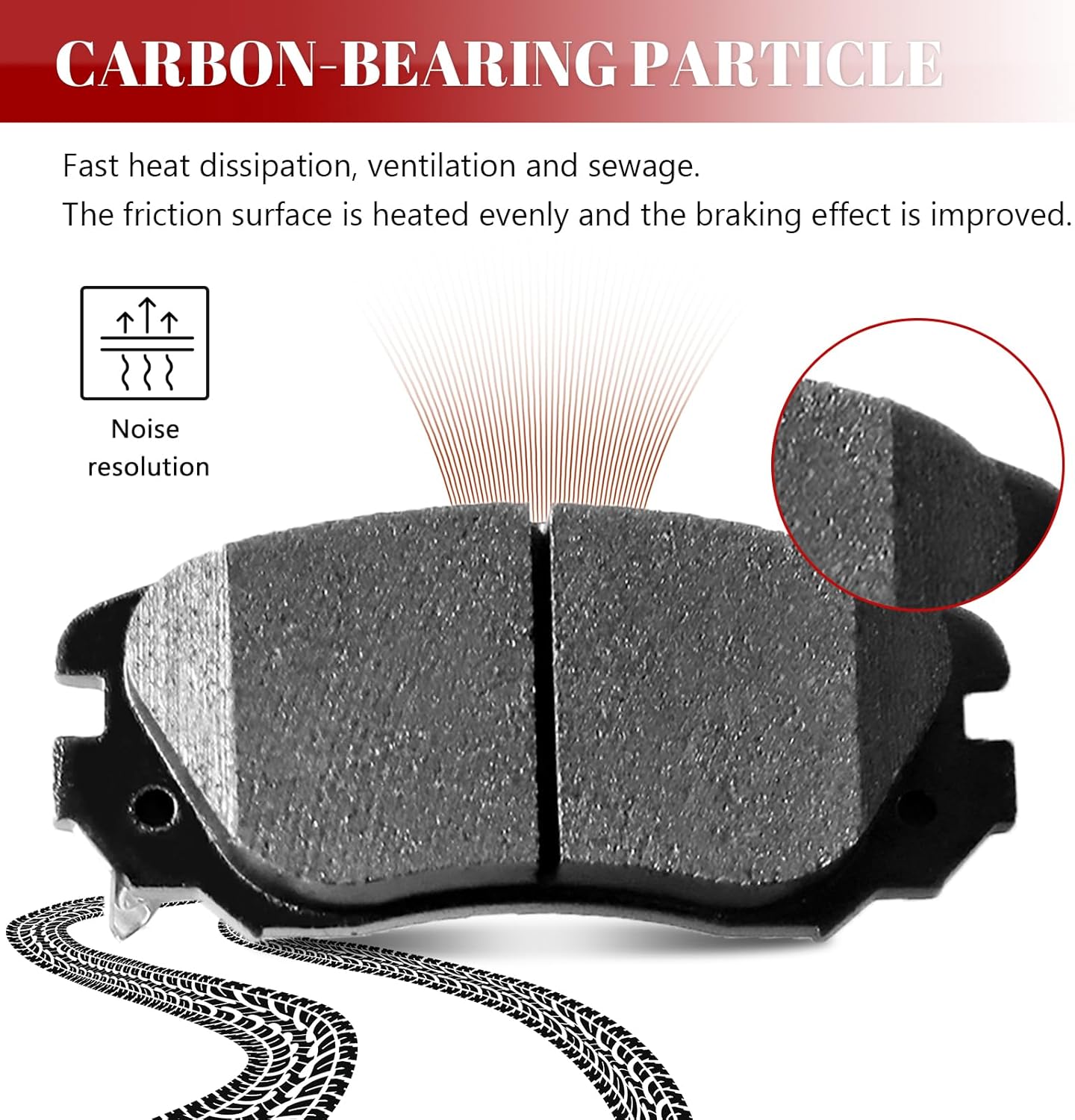 Front and Rear Ceramic Disc Brake Pads Set Replacement for 2010 2011 2012 2013 2014 2015 2016 2017 Chevy Equinox Gmc Terrain